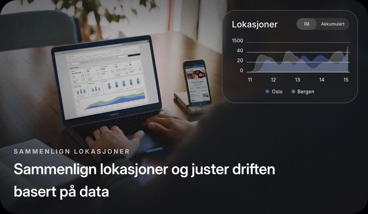 Sammenlign lokasjoner og juster driften basert på data